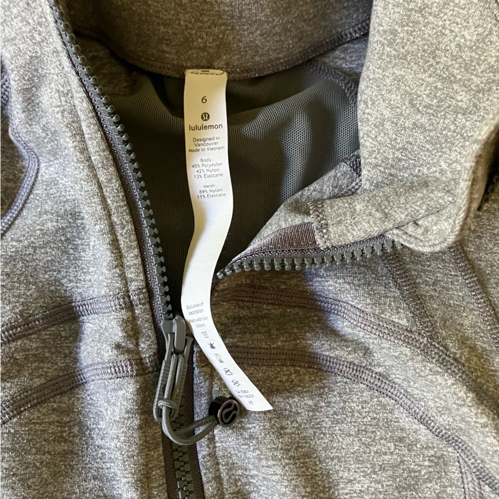 NWOT Lululemon Define Jacket *Brushed Luon, Sz 6, Heathered Slate - Picture 3 of 4